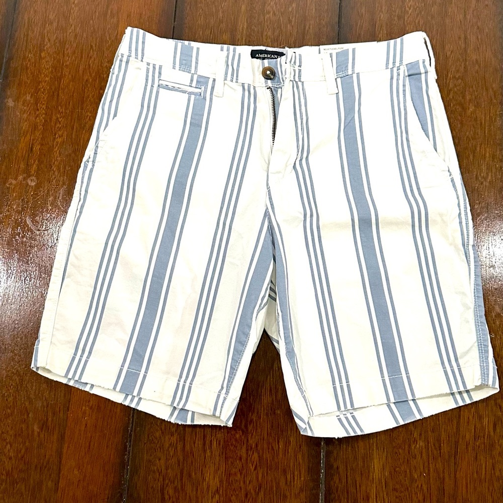 NWT American Eagle White & Blue Stripes Shorts